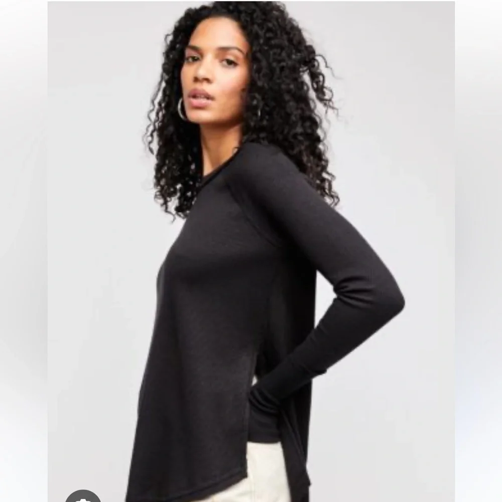 Free People Snowy Thermal in Black Size Large - Picture 2 of 9